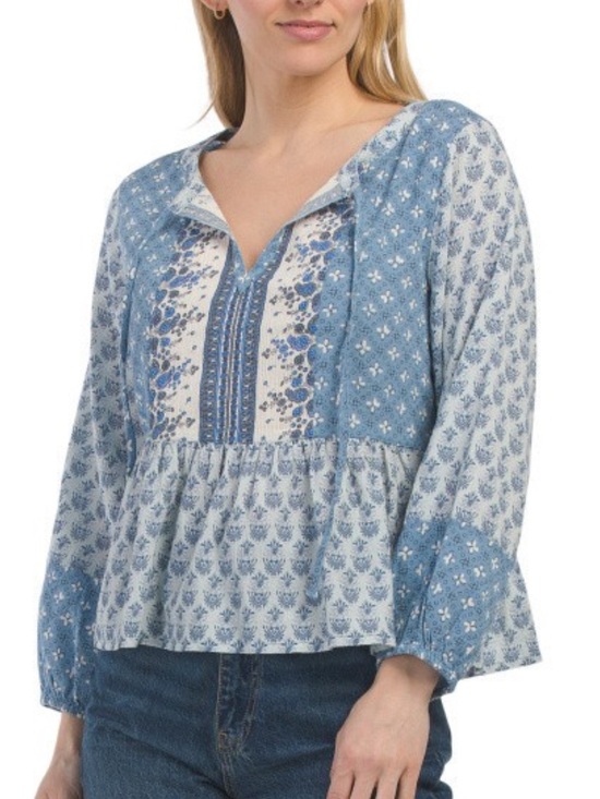 Lucky Brand Tops - Lucky brand boho patchwork blouse
